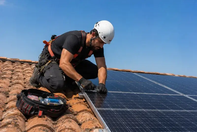 Maintenance et monitoring de panneaux solaires à Nahuja